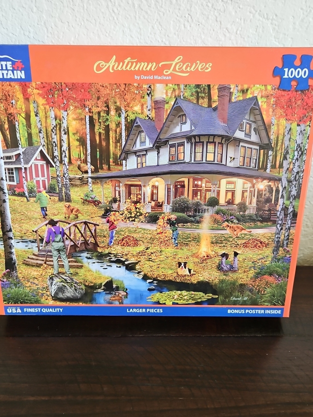 AUTUMN LEAVES 1000 PIECE WHITE MOUNTAIN PUZZLE